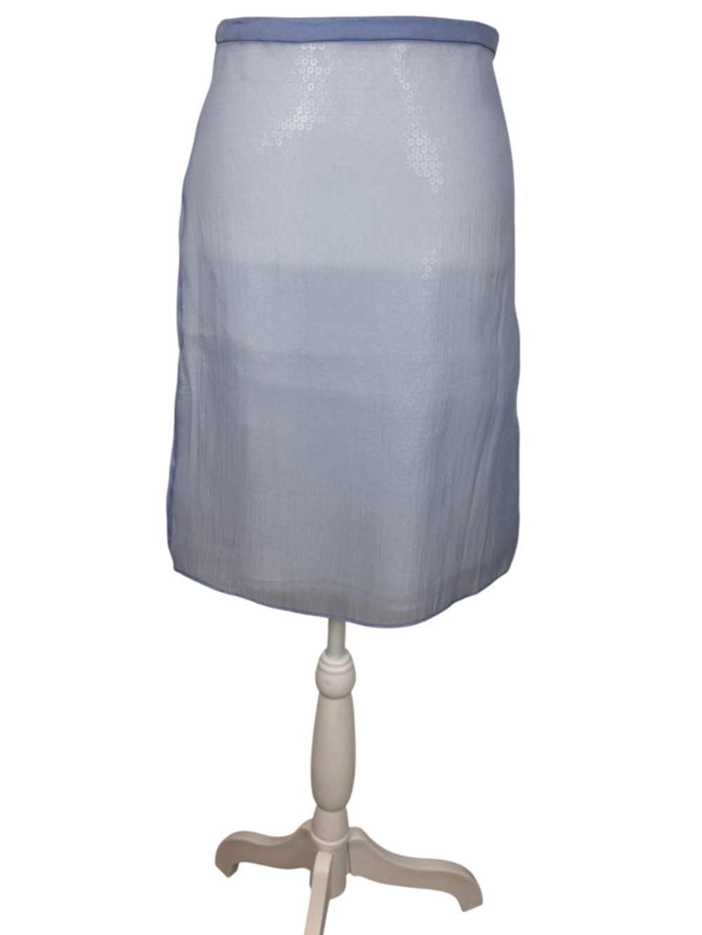 J. Crew Collection blue layered sequin and organza pencil skirt size 6 NWT